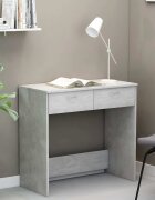 vidaXL Бюро бетонно сиво 80x40x75 см инженерно дърво