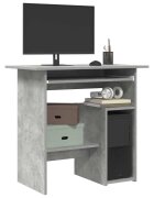 vidaXL Бюро бетонно сиво 80x45x74 см инженерно дърво