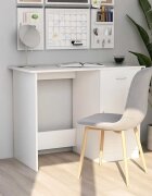 vidaXL Бюро бяло 100x50x76 см инженерно дърво