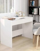vidaXL Бюро бяло 101x50x765 см инженерно дърво