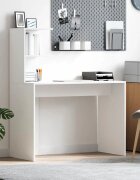 vidaXL Бюро Бяло 102 x 50 x 124 см Инженерна дървесина