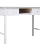 vidaXL Бюро бяло 108x45x76 см масивна дървесина пауловния