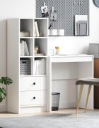 vidaXL Бюро Бяло 1155 x 40 x 127 см 2 бр.