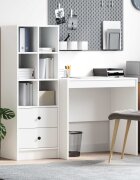 vidaXL Бюро Бяло 1255 x 50 x 127 см 2 бр.