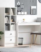 vidaXL Бюро Бяло 1355 x 40 x 127 см 2 бр.