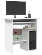 vidaXL Бюро бяло 80x45x74 см инженерно дърво