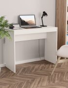 vidaXL Бюро бяло 90x40x72 см инженерно дърво