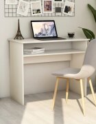 vidaXL Бюро бяло 90x50x74 см инженерно дърво