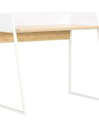 vidaXL Бюро бяло и дъб 90x60x88 см