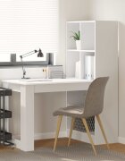 vidaXL Бюро Бяло Инженерна дървесина 122 x 67 x 145 см