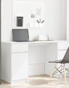 vidaXL Бюро Бяло Инженерна дървесина 140 x 49 x 76 см