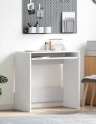 vidaXL Бюро Бяло Инженерна дървесина 77.5 x 43 x 79 см