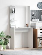vidaXL Бюро Бяло Инженерна дървесина 785 x 37 x 1545 см