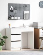 vidaXL Бюро Бяло Инженерна дървесина 90 x 37.5 x 75 см
