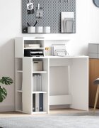 vidaXL Бюро Бяло Инженерна дървесина 90 x 48 x 1015 см