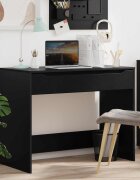 vidaXL Бюро Черен 100 x 50 x 78 см Инженерен дървен материал