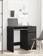 vidaXL Бюро Черен дъб 86x49x76 cm инженерно дърво
