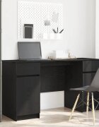 vidaXL Бюро Черен дъб Инженерна дървесина 140 x 49 x 76 см