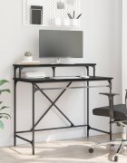 vidaXL Бюро Черния дъб 100 x 50 x 90 cm Инженерна дървесина