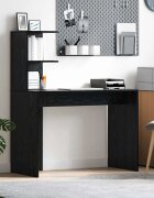 vidaXL Бюро Черния дъб 102 x 50 x 124 см Инженерна дървесина