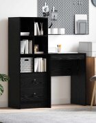 vidaXL Бюро Черния дъб 1055 x 34 x 127 см 2 бр.