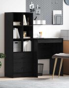 vidaXL Бюро Черния дъб 1055 x 50 x 127 см 2 бр.