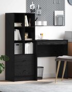 vidaXL Бюро Черния дъб 1155 x 40 x 127 см 2 бр.