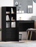 vidaXL Бюро Черния дъб 1155 x 50 x 127 см 2 бр.