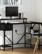 vidaXL Бюро Черния дъб 120 х 79 х 865 см Инженерна дървесина