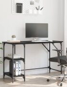 vidaXL Бюро Черния дъб 120 x 50 x 75 cm Инженерна дървесина
