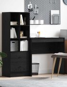 vidaXL Бюро Черния дъб 1255 x 40 x 127 см 2 бр.