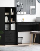 vidaXL Бюро Черния дъб 1355 x 40 x 127 см 2 бр.