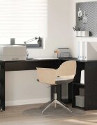 vidaXL Бюро Черния дъб 142 x 102 x 73 см Инженерна дървесина
