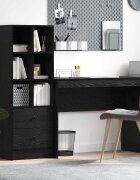 vidaXL Бюро Черния дъб 1455 x 40 x 127 см 2 бр.
