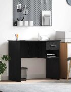 vidaXL Бюро Черния дъб 90 x 49 x 75 см Инженерна дървесина