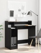 vidaXL Бюро Черния дъб 97 x 45 x 90 см Инженерна дървесина