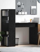 vidaXL Бюро Черния дъб Инженерна дървесина 113 x 54 x 120 см