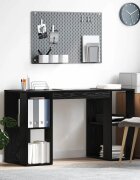 vidaXL Бюро Черния дъб Инженерна дървесина 130 x 50.5 x 75 см