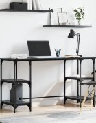 vidaXL Бюро Черния дъб Инженерна дървесина 140 x 50 x 75 см