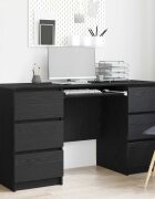 vidaXL Бюро Черния дъб Инженерна дървесина 140 x 50 x 76 см