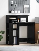 vidaXL Бюро Черния дъб Инженерна дървесина 90 x 48 x 1015 см