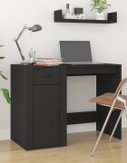 vidaXL Бюро черно 100x49x75 см инженерно дърво