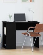 vidaXL Бюро черно 100x55x75 см инженерно дърво