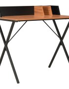 vidaXL Бюро черно и кафяво 80x50x84 см