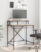 vidaXL Бюро Дъб 80 x 50 x 90 cm Инженерна дървесина