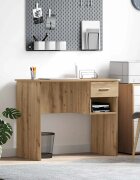 vidaXL Бюро Дъб 90 x 49 x 75 см Инженерна дървесина