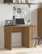 vidaXL Бюро дъб артизан 100x55x75 см инженерно дърво