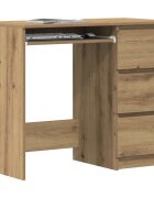 vidaXL Бюро дъб артизан 90x45x76 см инженерно дърво