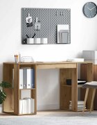 vidaXL Бюро Дъб Инженерна дървесина 130 x 50.5 x 75 см