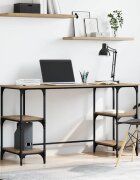 vidaXL Бюро Дъб Инженерна дървесина 140 x 50 x 75 см